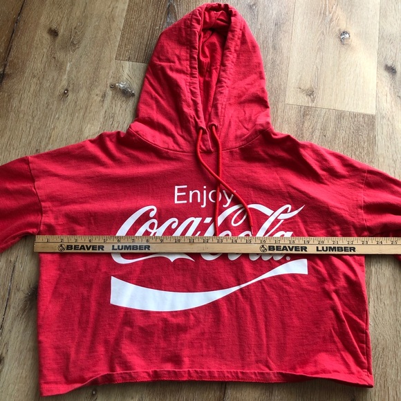 Cropped Classic Coca~Cola Hoodie NWOT - Picture 10 of 14